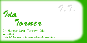 ida torner business card